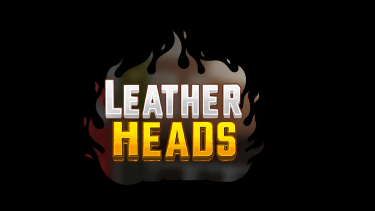 Interface do jogo de slot Leatherheads com tema de bombeiros neon